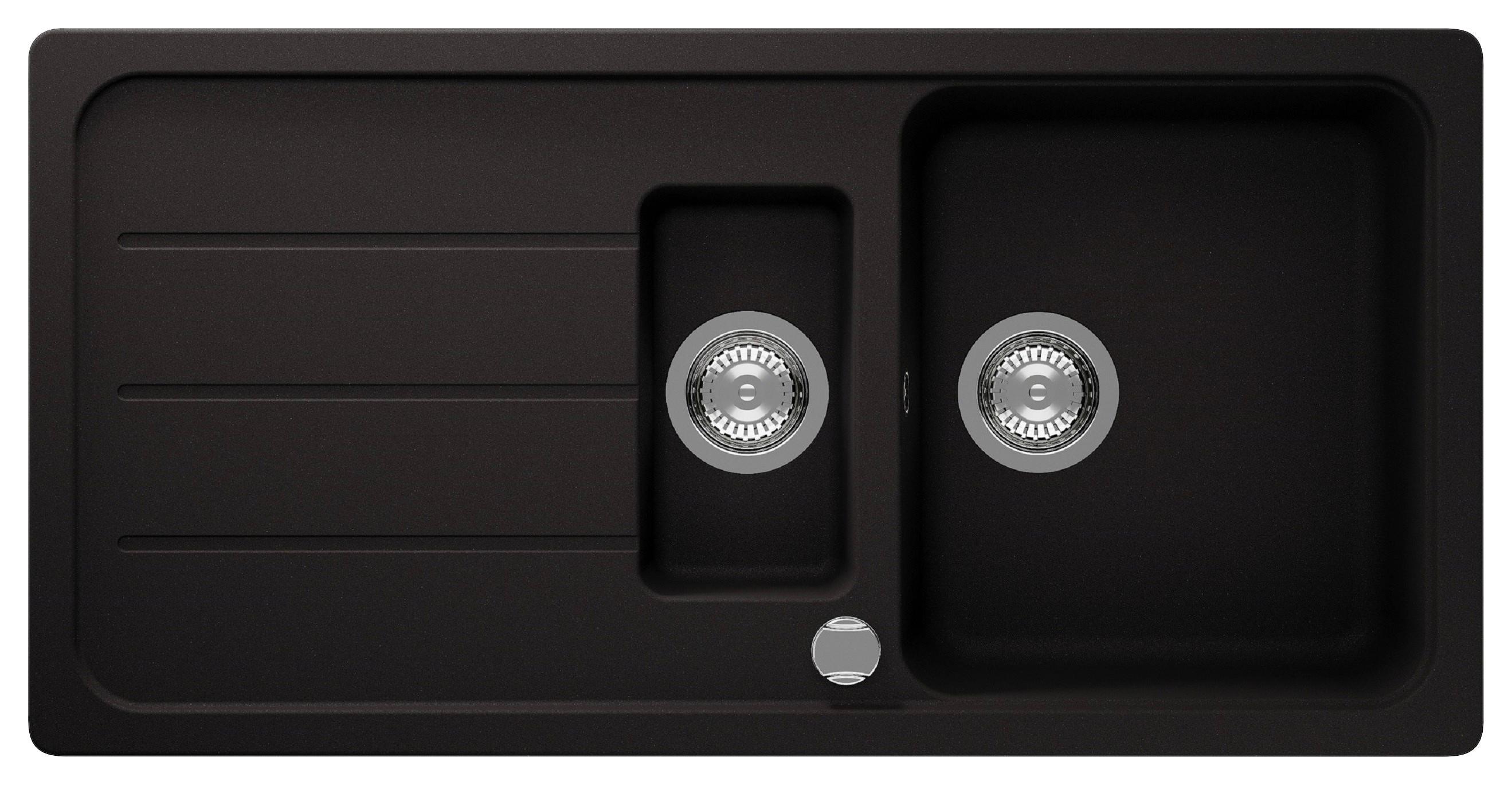 Pomivalno Korito Austin, 100x50cm - črna, Design, kamen (100/20/50cm) - Respekta