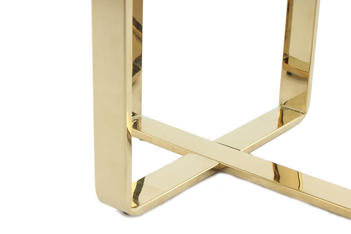 BEISTELLTISCH BEISTELLTISCH CATRICE 100 GOLD - Goldfarben, Design, Glas/Metall (59/60/59cm) - Kayoom