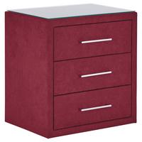 Noćni Ormarić Kleopatra - boje kroma/crvena, Konvencionalno, drvni materijal/metal (56/60/41cm) - Modern Living
