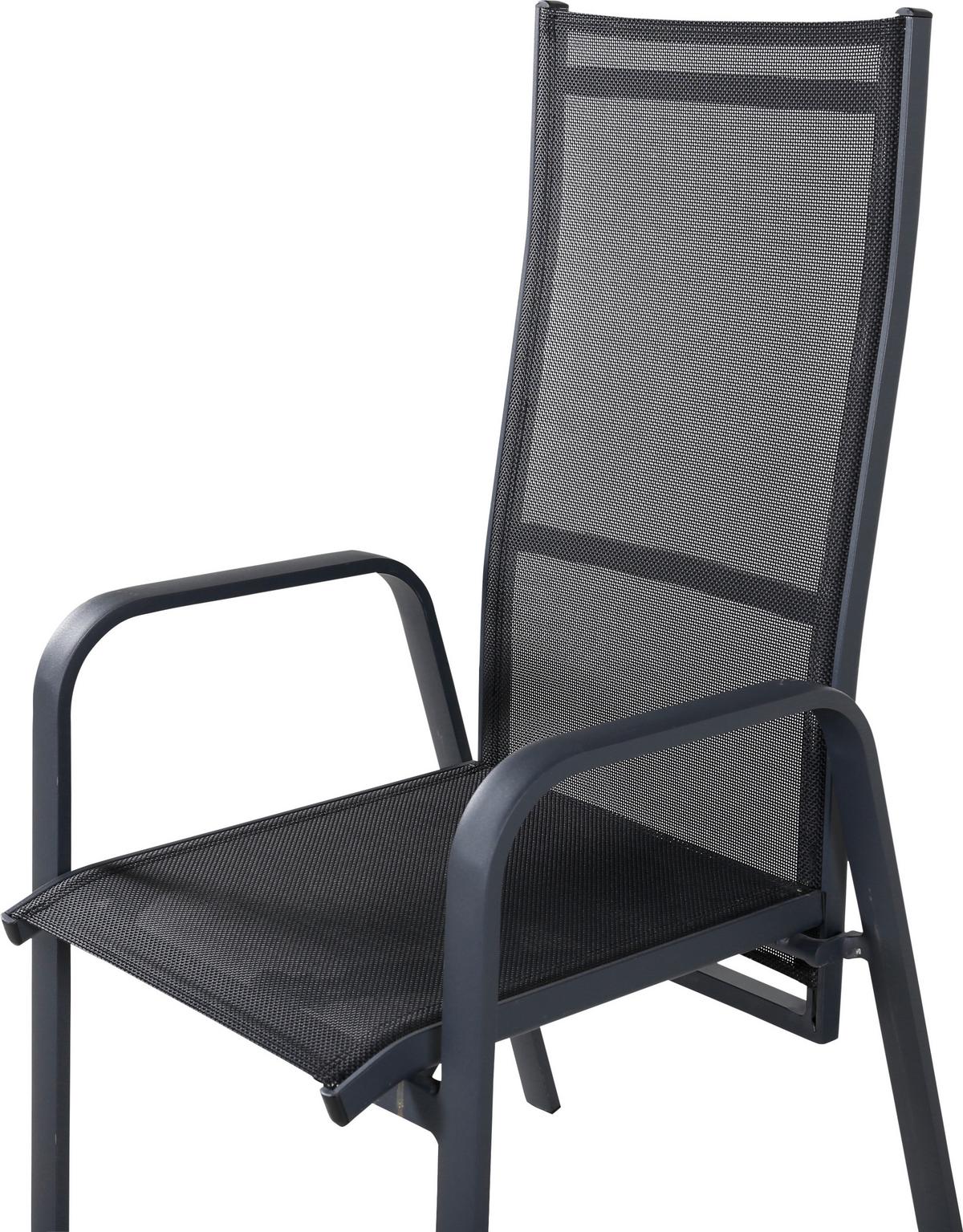 Gartensessel-2er Set Copacabana Schwarz - Schwarz, KONVENTIONELL, Metall (56.5/110/65cm) - Gardenson