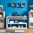 Schreibtisch Weiß Hochglanz - Chromfarben/Weiß, MODERN, Holzwerkstoff/Metall (130/76/128,5cm) - MÖMAX modern living