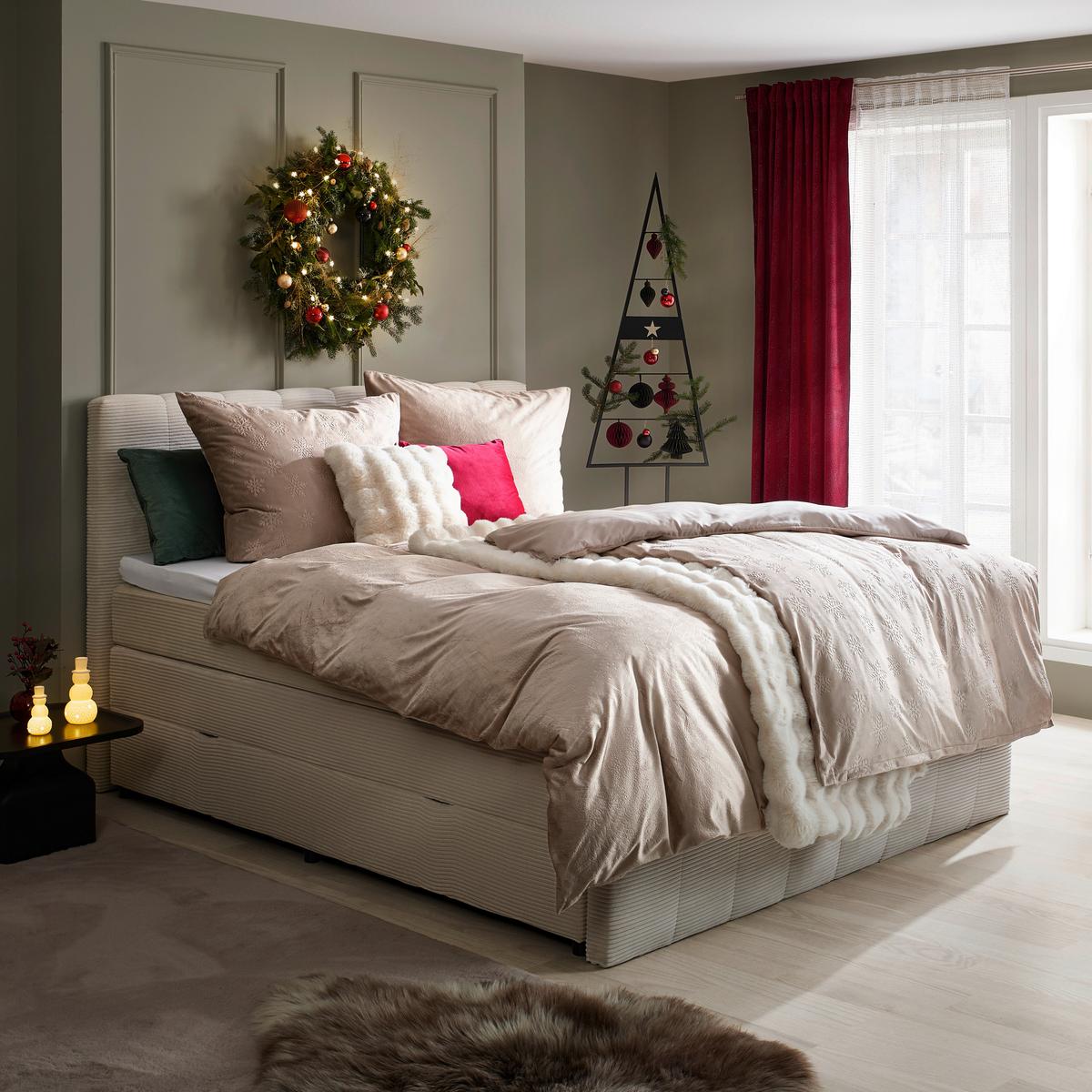 Bettwäsche Snowflakes Beige ca. 135x200cm - Beige, Textil (135/200cm) - Mömax