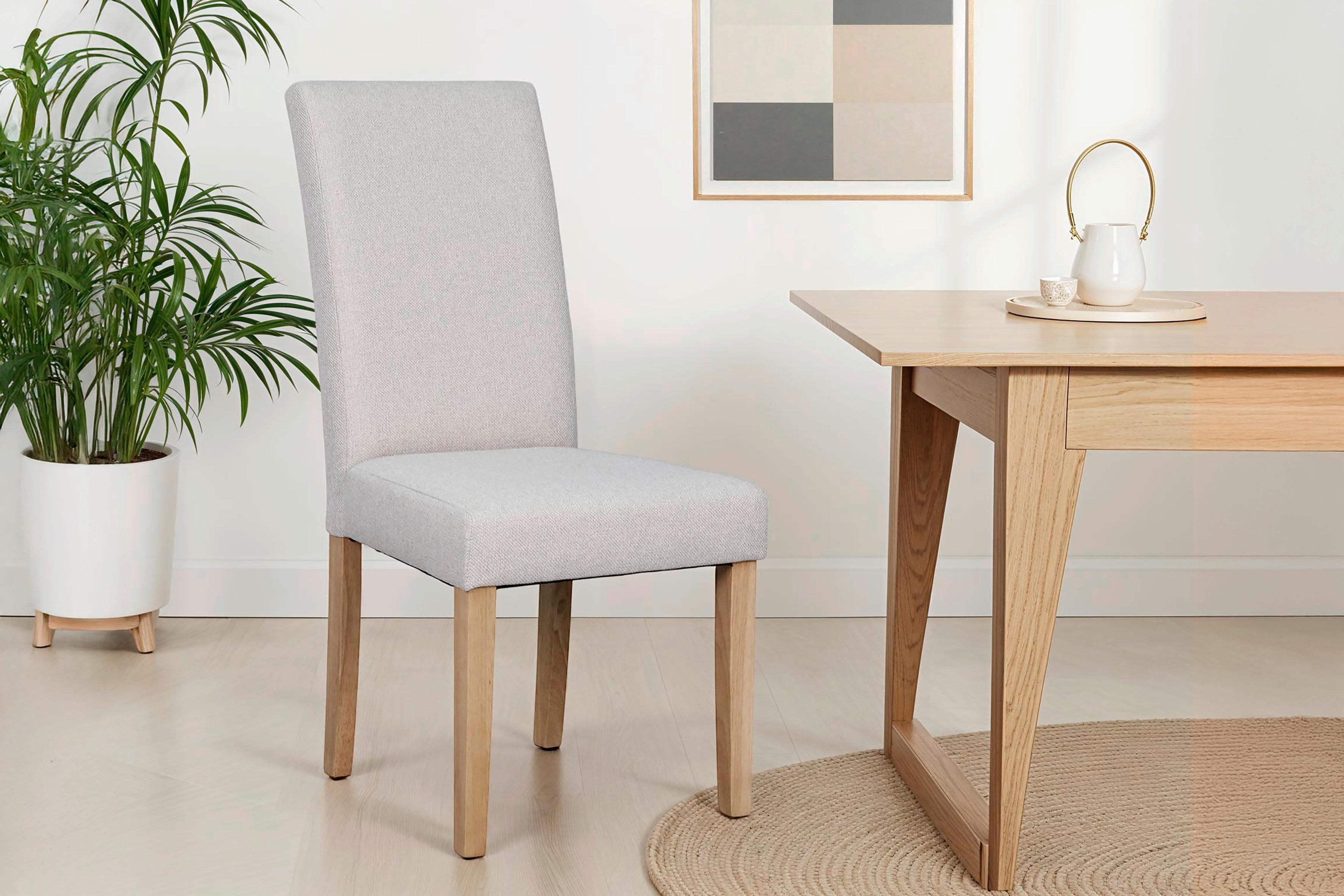 STUHL-SET ELIAS - Taupe/Braun, MODERN, Holz/Textil (47/99,5/60cm) - MID.YOU