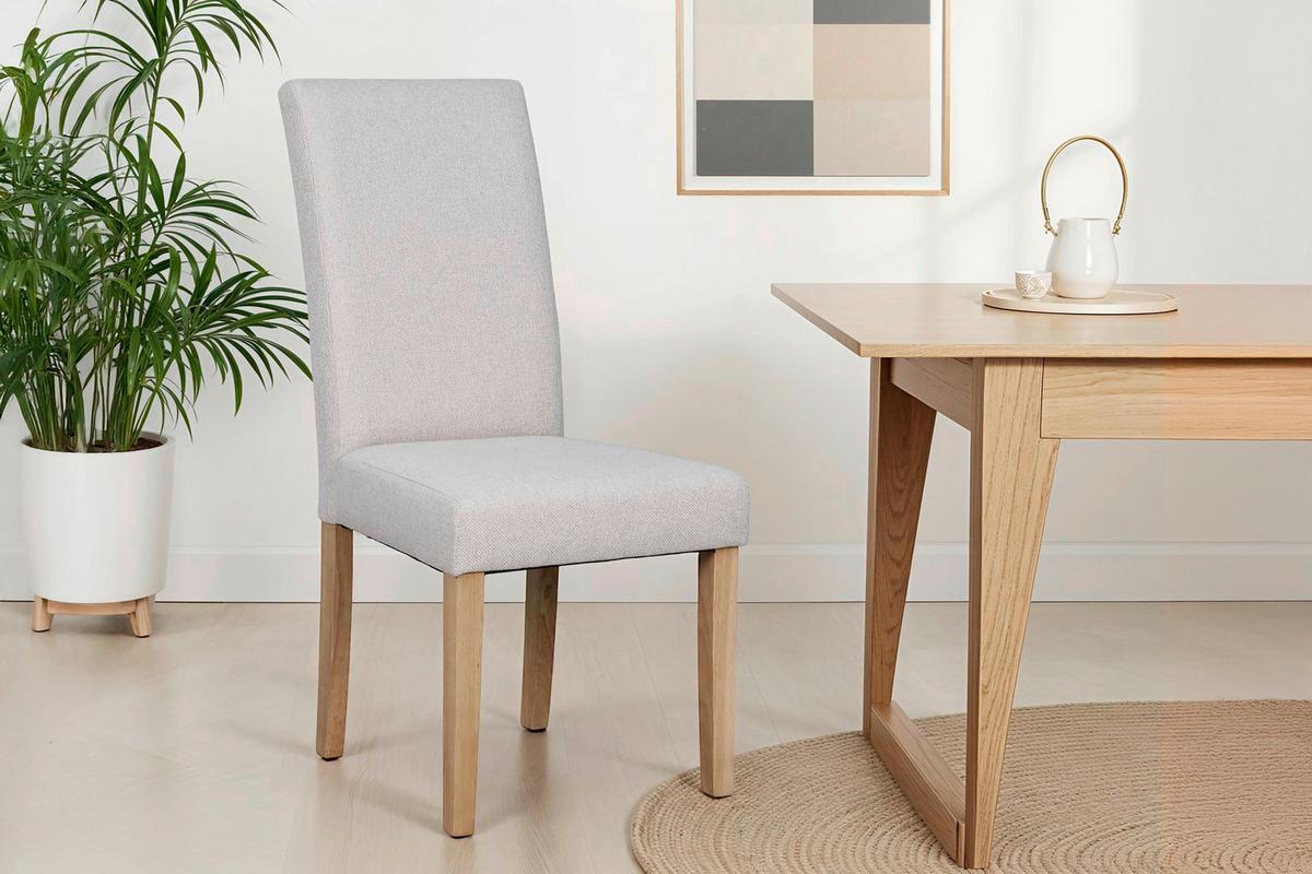 STUHL-SET ELIAS - Taupe/Braun, MODERN, Holz/Textil (47/99,5/60cm) - MID.YOU