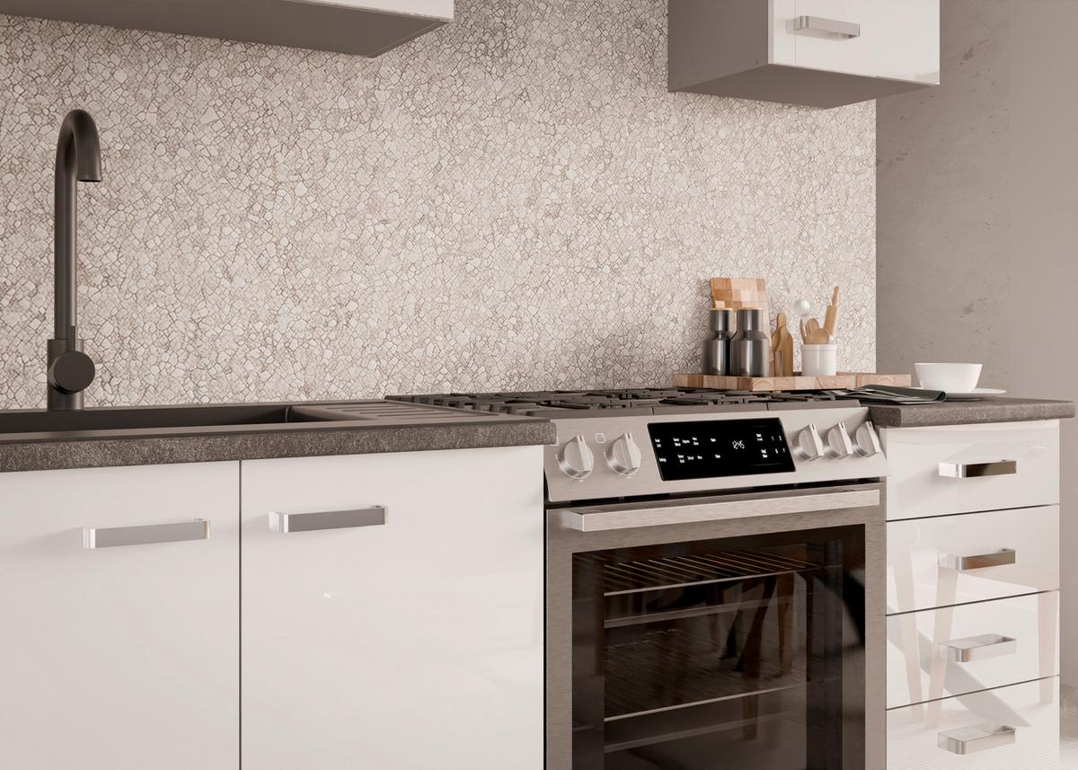 Blok Kuhinja Bianca - boja hroma/siva, Moderno, metal/pločasti materijal (180/214/60cm) - Modern Living