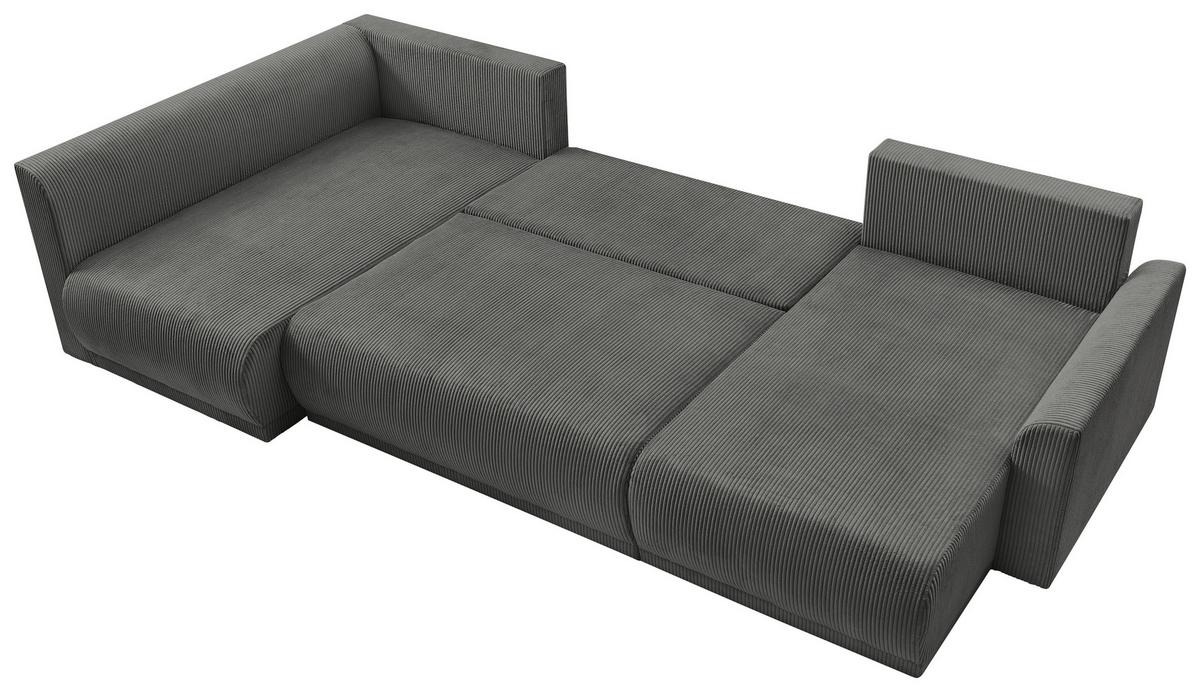 Coltar Kim - gri închis, Modern, lemn (146/313/160cm) - Modern Living