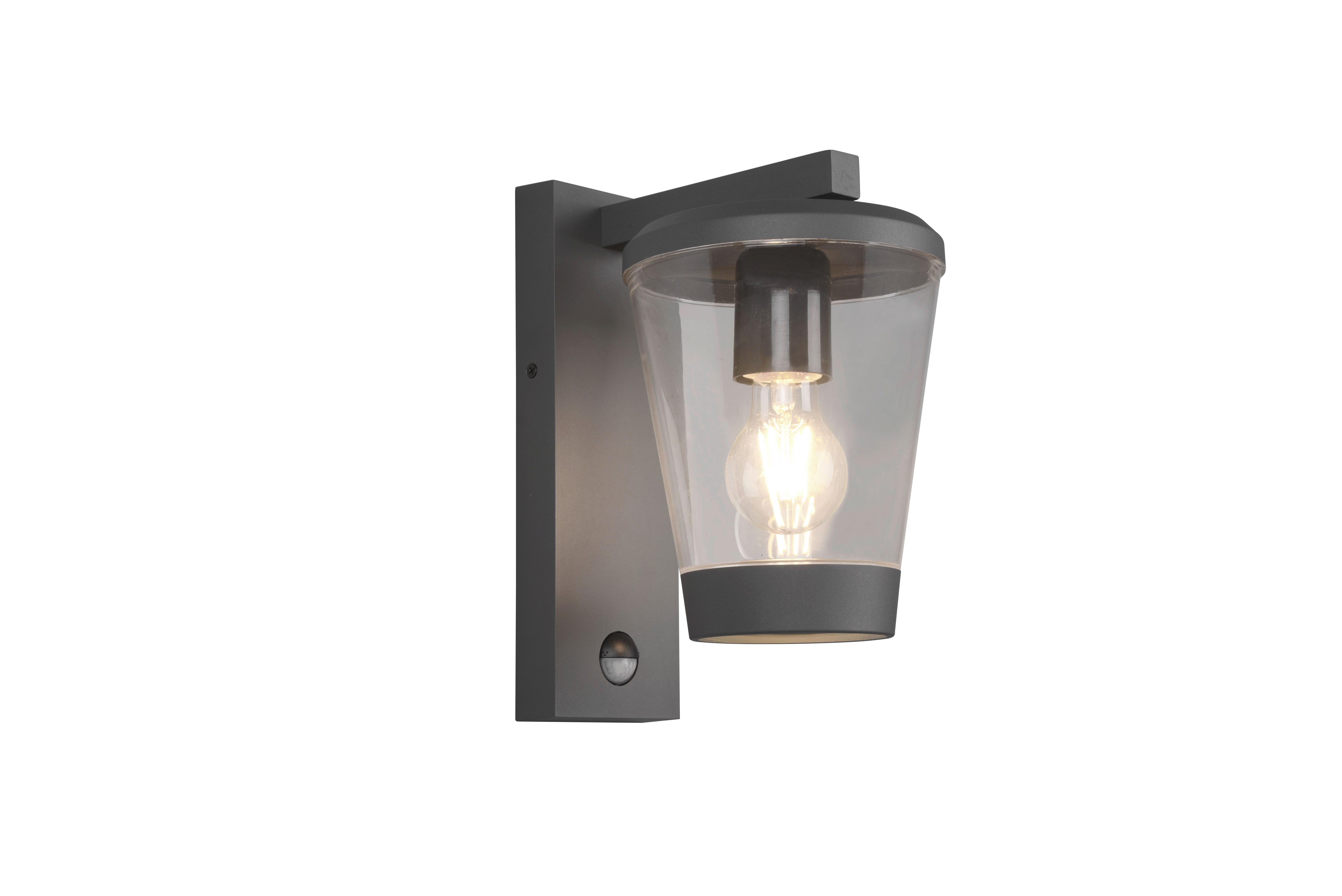 Außenwandleuchte Cavado Anthrazit max. 40 Watt - Klar/Anthrazit, Basics, Kunststoff/Metall (16/28/23cm) - Trio Leuchten