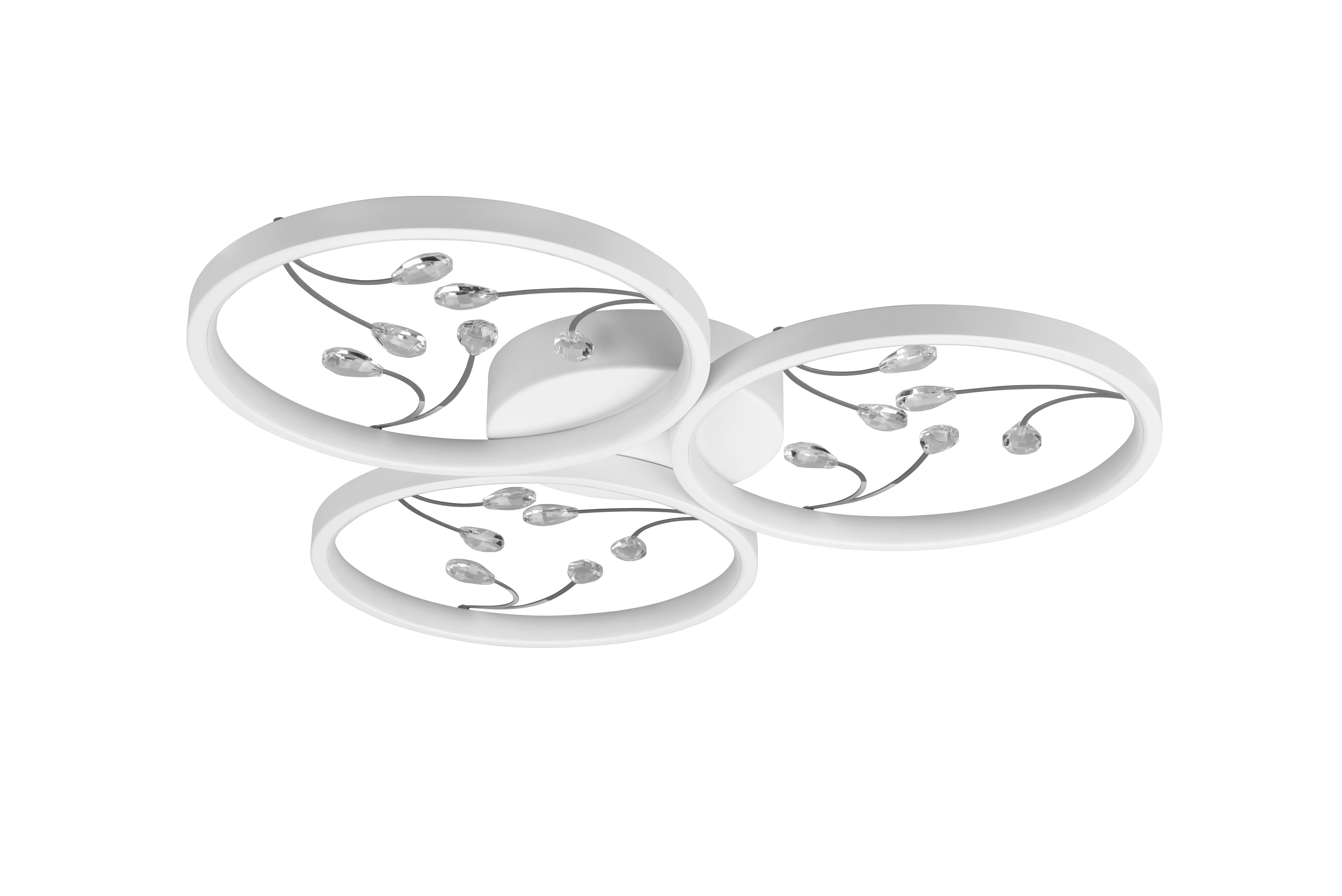 LED-Deckenleuchte Groovy Weiß max. 30 Watt - Weiß, Design, Metall (62/6cm) - Trio Leuchten