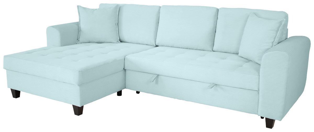 Kutna Garnitura Moritz - sivo-zelena, Trend, tekstil (155/265cm) - Modern Living