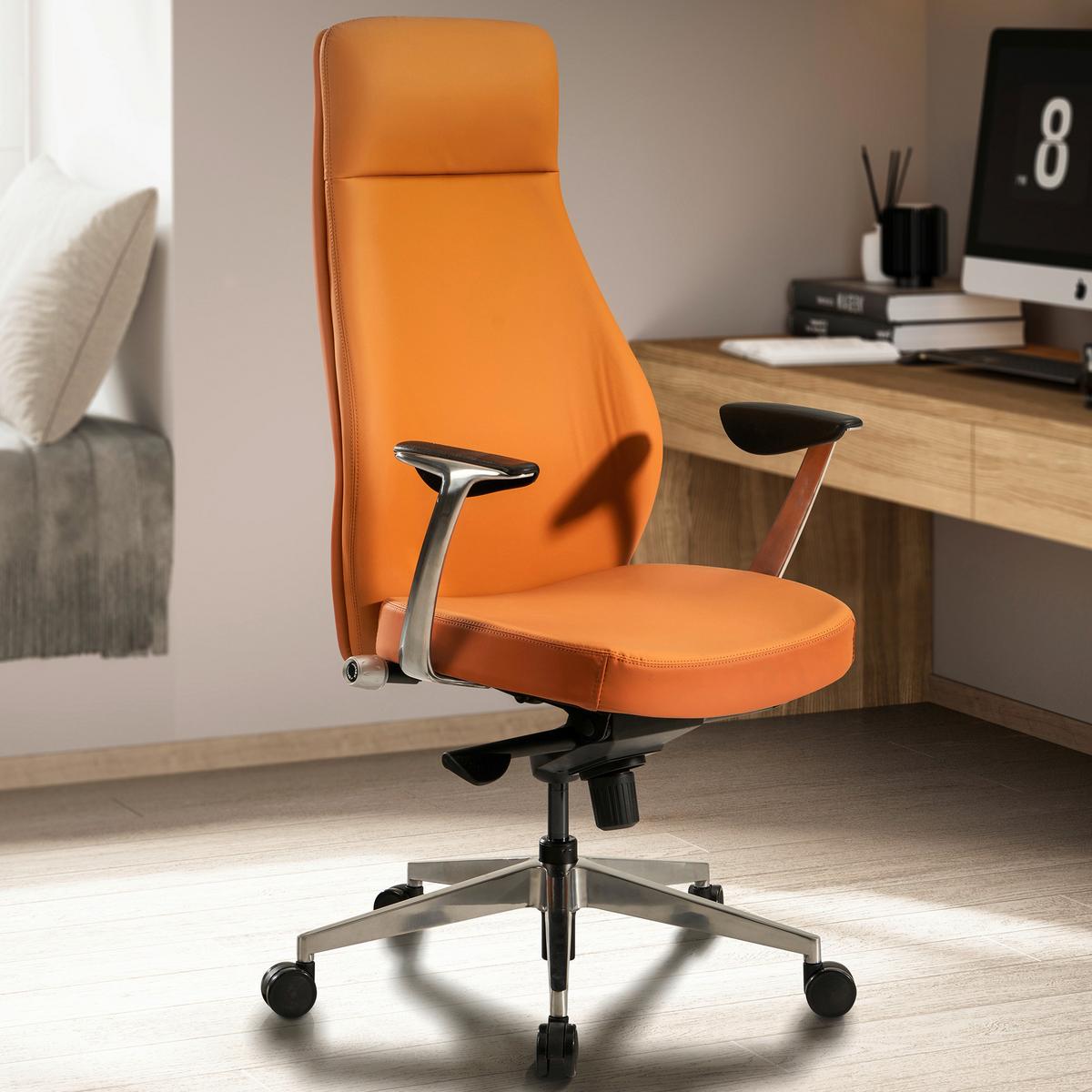 CHEFSESSEL SPM1.449 - Silberfarben/Braun, Design, Kunststoff/Textil (74/125/74cm) - MID.YOU