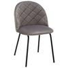 Stuhl Selina Grau Samt Gepolstert - Schwarz/Grau, MODERN, Holz/Textil (48,5/78/54cm) - Bessagi Home