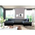 Funkcijska Sedežna Garnitura Diana New - Leva - črna/siva, Moderno, tekstil (355/77/87/184/164cm) - MÖMAX modern living