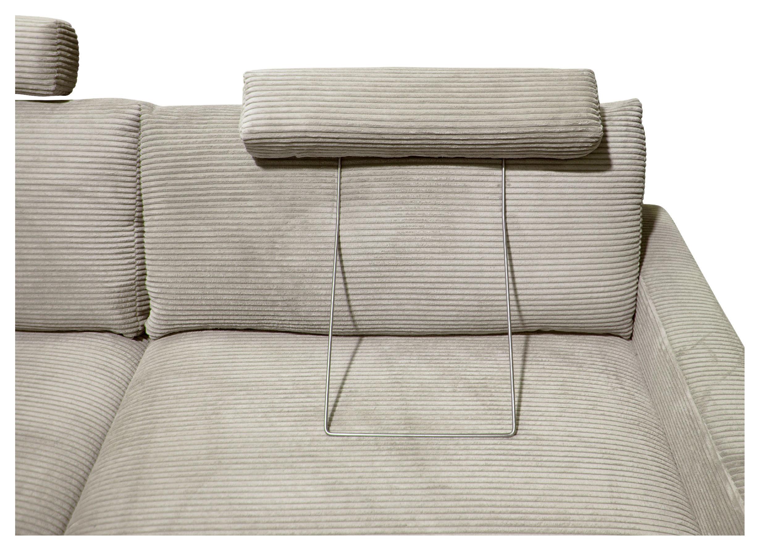Naslon Za Glavu Cora - sivo-smeđa, Moderno, metal/tekstil (63/57/40cm) - Mömax