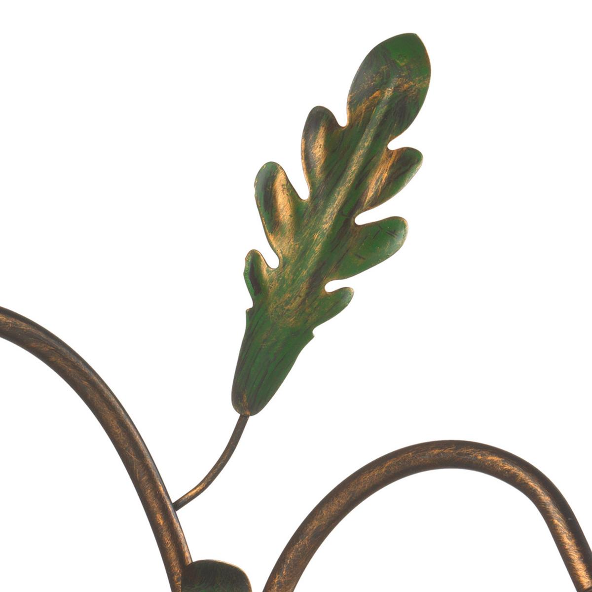 Wandleuchte Quercia Bronze/Olivgrün max. 6 Watt - Bronzefarben/Olivgrün, Natur, Glas/Metall (40/20/36cm)