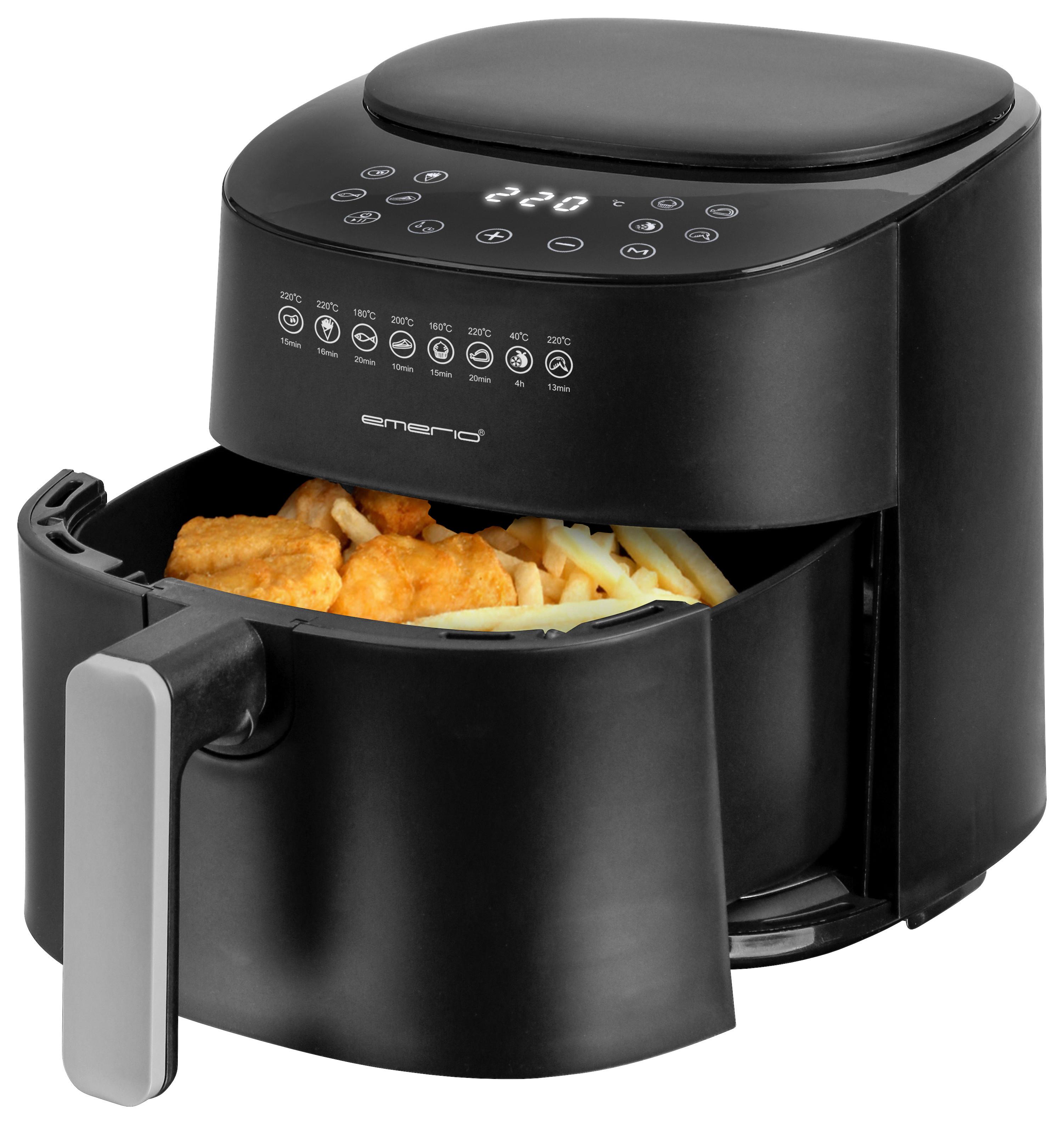 FRYTKOWNICA BEZTŁUSZCZOWA SMART FRYER - czarny, Basics, tworzywo sztuczne (30,7/39,5/30,9cm) - EMERIO
