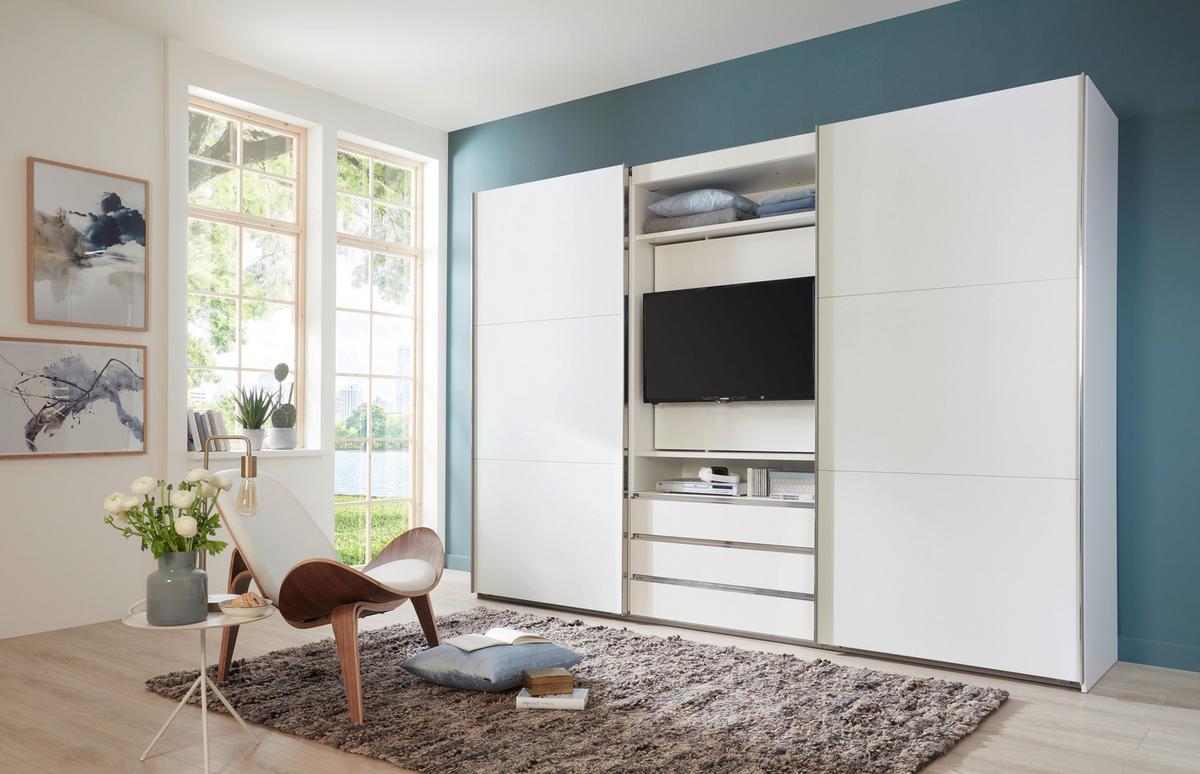 DULAP USI CULISANTE MAGIC - alb, Modern, material pe bază de lemn (300/216/65cm) - Premium Living