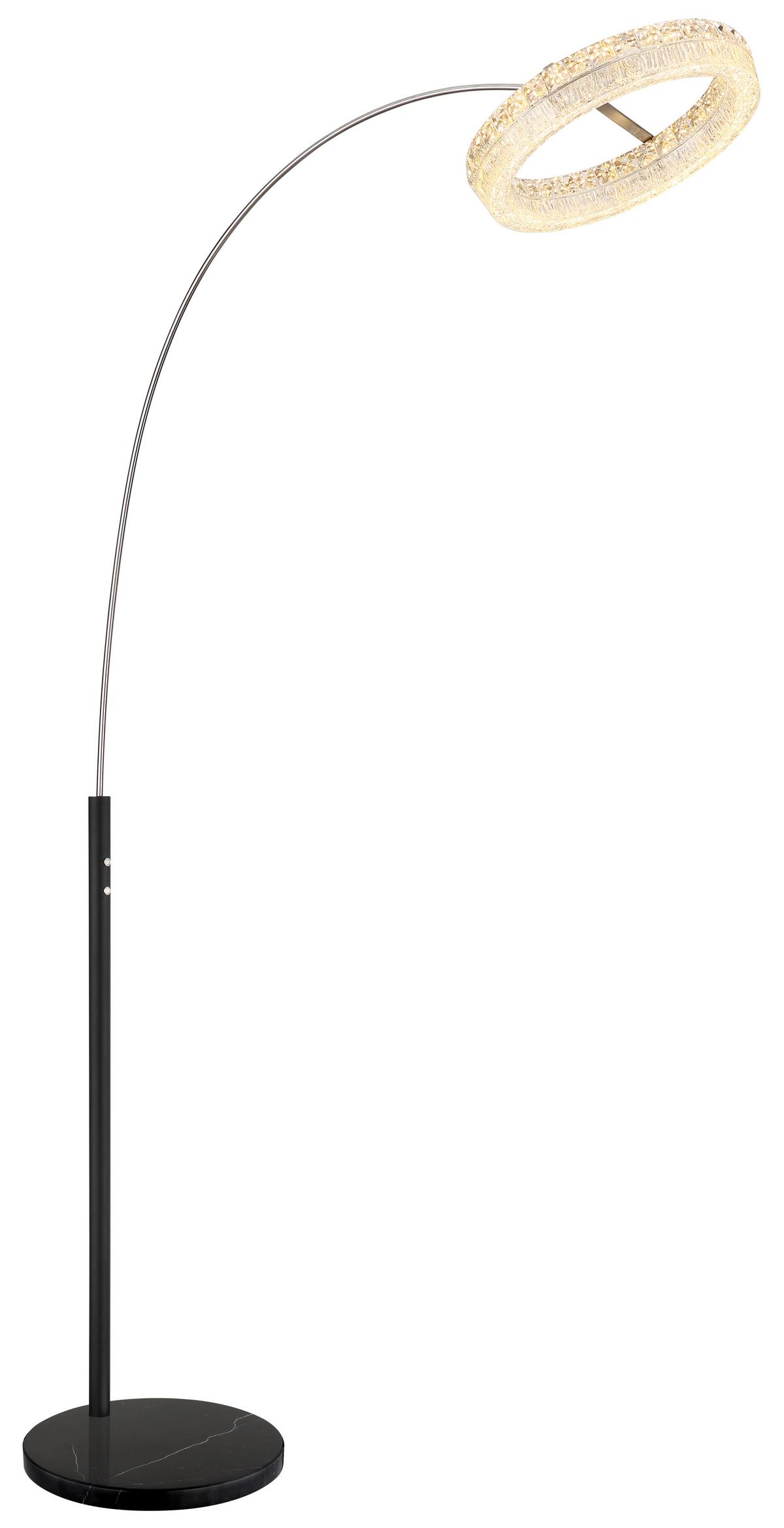 Led Podna Svjetiljka Laurel - prozirno/crna, Design, staklo/metal (92,5/40/190cm) - Globo