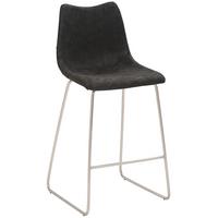 Barhocker My Solo ca. 49x100 cm Schwarz - Edelstahlfarben/Schwarz, KONVENTIONELL, Textil/Metall (49/99/51cm) - Livetastic