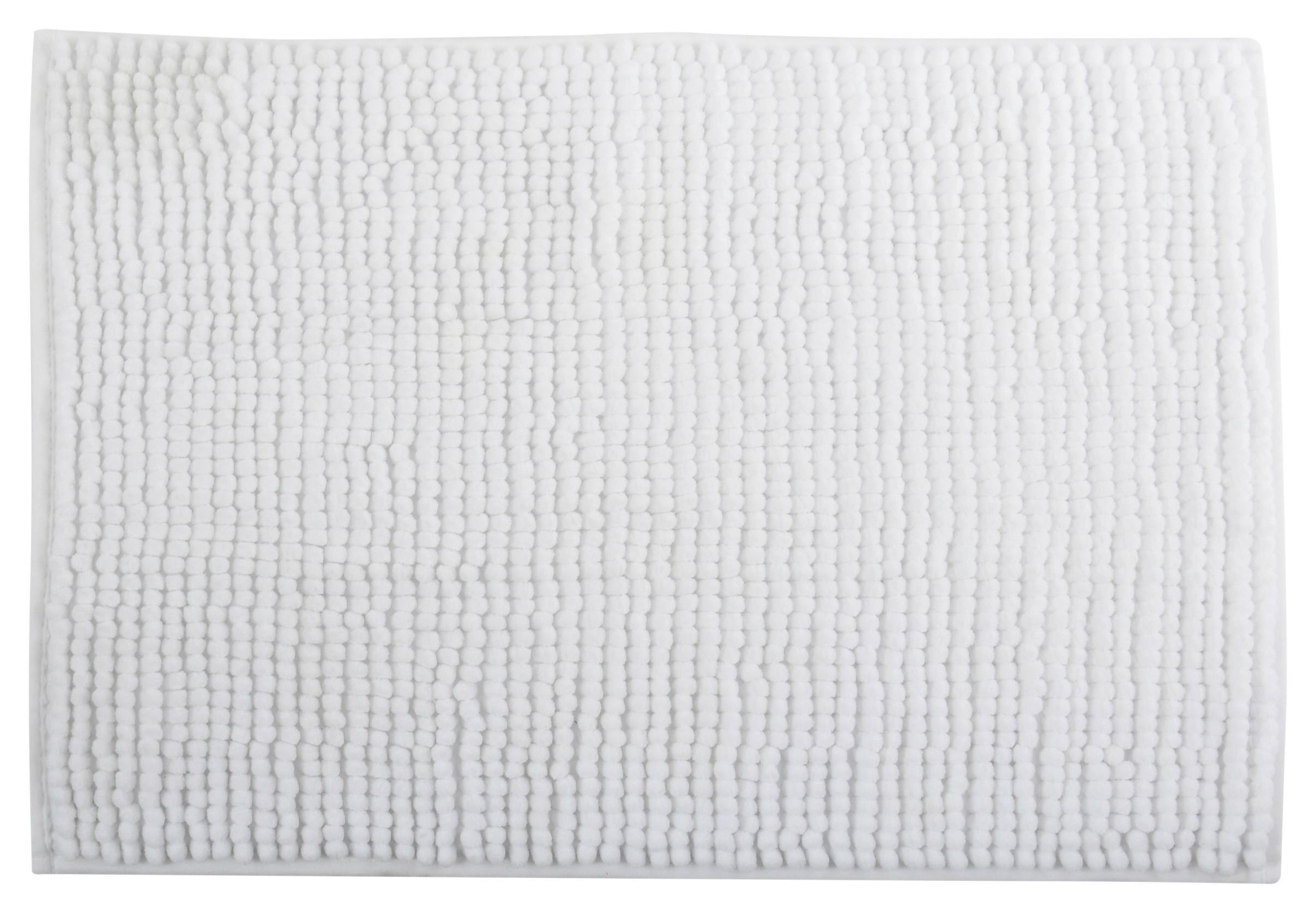 Badteppich 144504 Chenille - Weiss, Konventionell (80/50cm) - Spirella