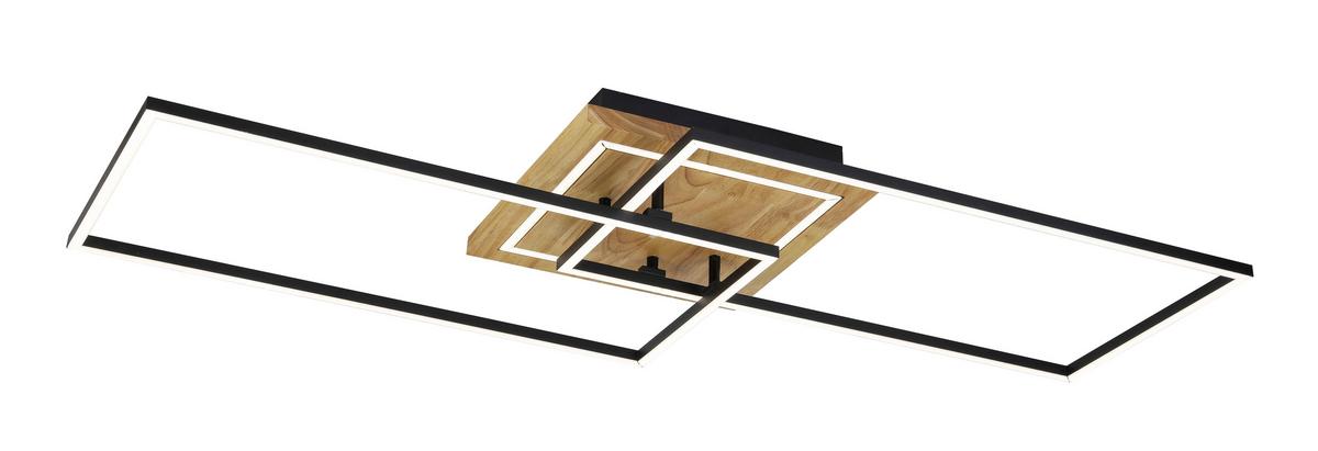 LAMPA SUFITOWA LED HARUTO - kolor naturalny/czarny, Trend, tworzywo sztuczne/metal (86/46/11cm) - Novel