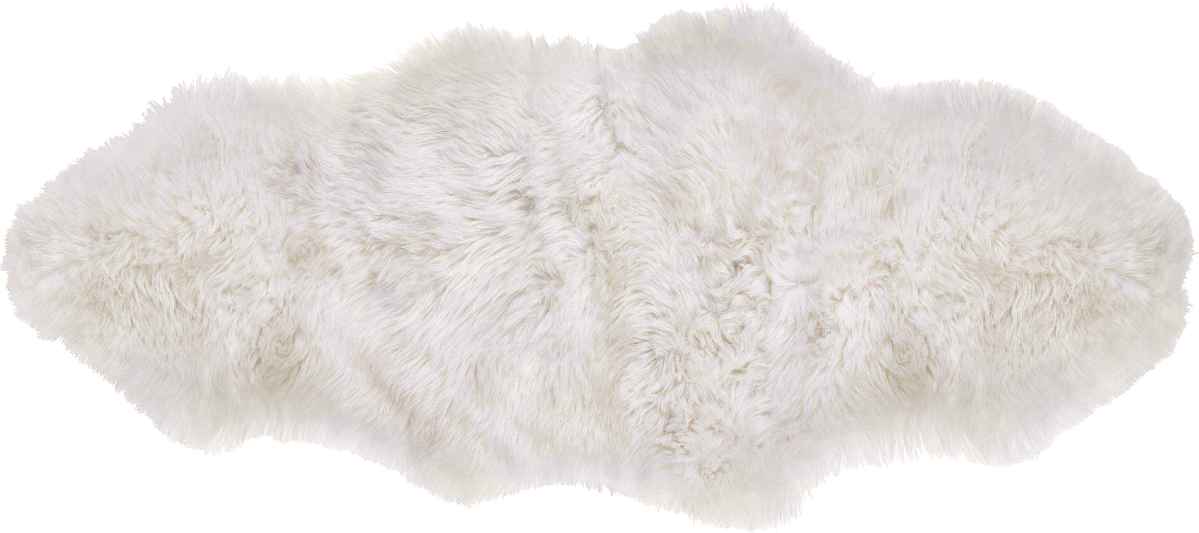 Schaffell in Weiß ca.150x65cm 'Mona' - Weiß, MODERN (150/65cm) - Bessagi Home