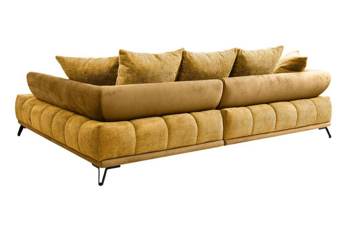 Kutna Garnitura Largo N - curry žuta/crna, Moderno, tekstil/metal (262/184cm) - Modern Living