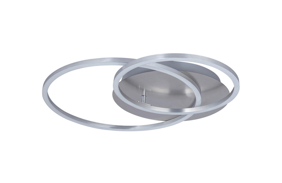 LAMPA SUFITOWA LED FONTANA *SBN* - kolor aluminiowy, Design, tworzywo sztuczne/metal (54,7/40/7cm) - Novel