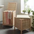Wäschekorb in Naturfarben - Naturfarben, MODERN, Holz (47/54/47cm) - Modern Living Wäschekorb in Naturfarben - Naturfarben, MODERN, Holz (47/54/47cm) - Modern Living