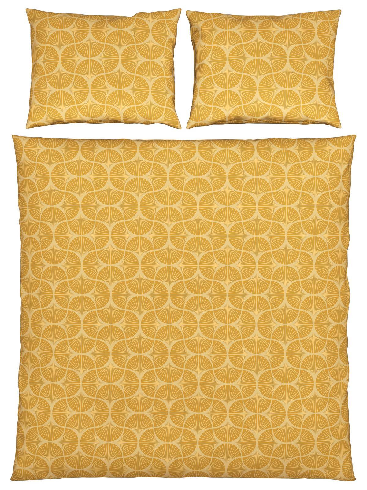 Ágyneműhuzat-garnitúra Finn Xxl Kétszemélyes 200/220 - sárga, Modern, textil (200/220cm) - Modern Living
