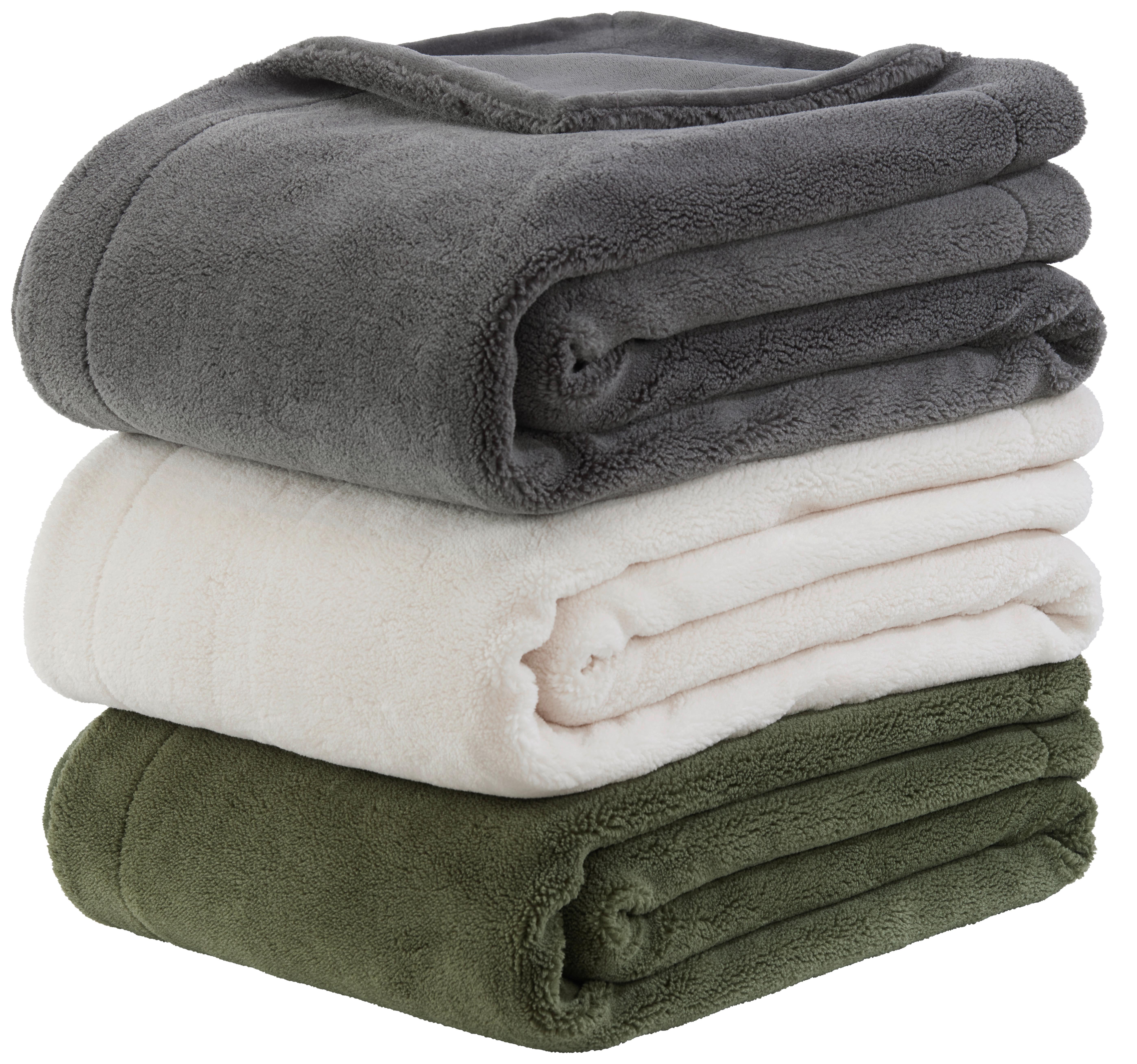 Mehka Odeja Fake Sheep - zelena, Moderno, tekstil (150/200cm) - Modern Living
