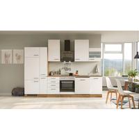 Küchenblock Avila Eichefarben/Magnolie - Eichefarben/Magnolie, MODERN, Holzwerkstoff/Metall (310cm) - FlexWell