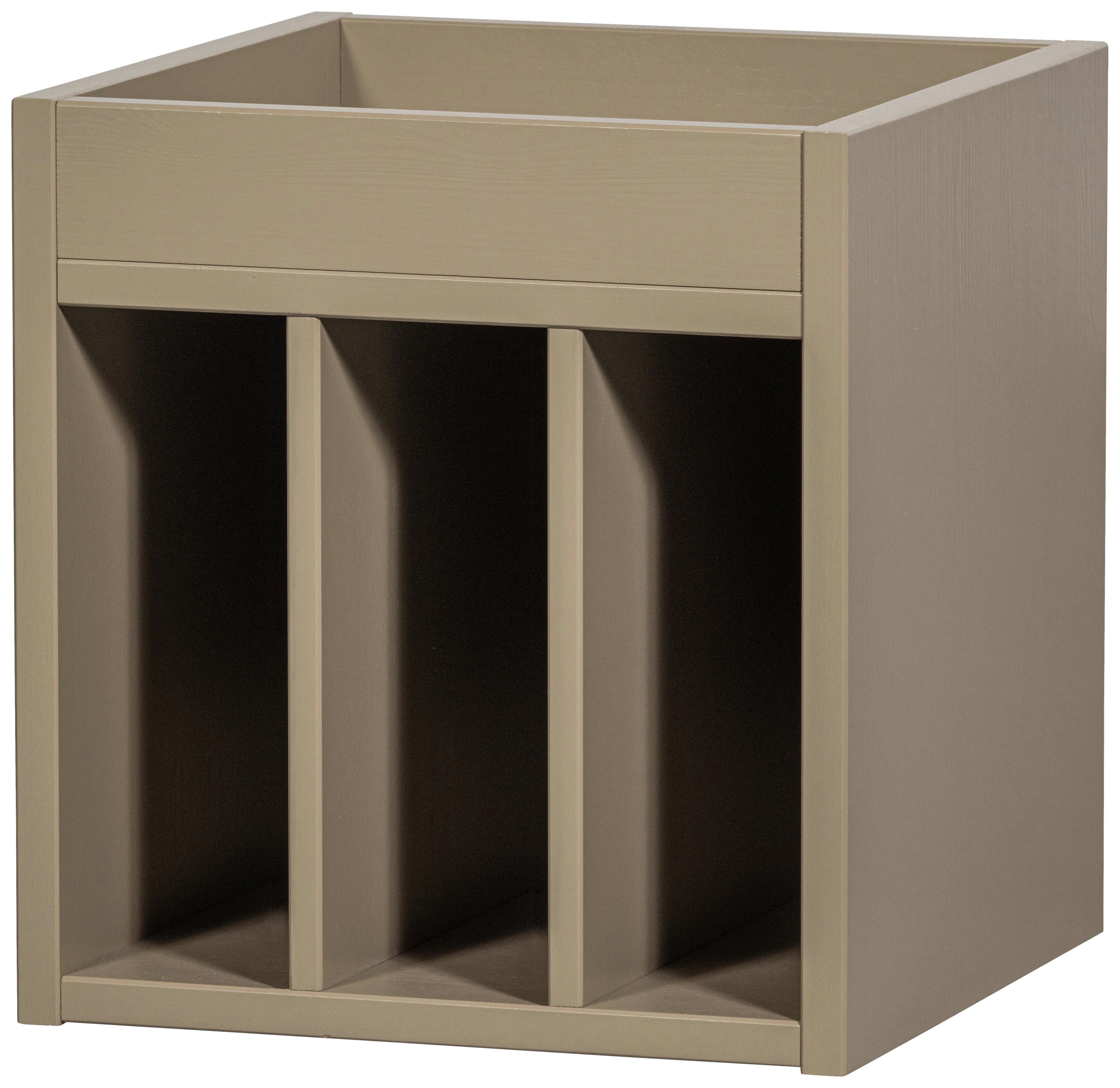 SCHALLPLATTENREGAL Turner Schlammfarben B: 44cm - Schlammfarben, Design, Holz (44/47/44cm) - Livetastic