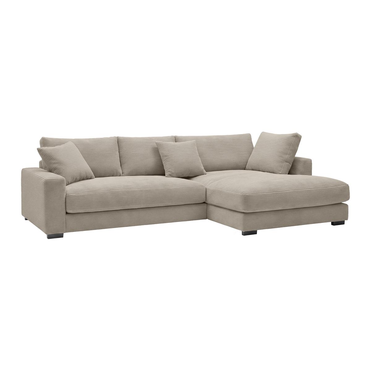 Ecksofa Pedro Taupe - Taupe/Schwarz, MODERN, Kunststoff/Textil (300/190cm) - Mömax