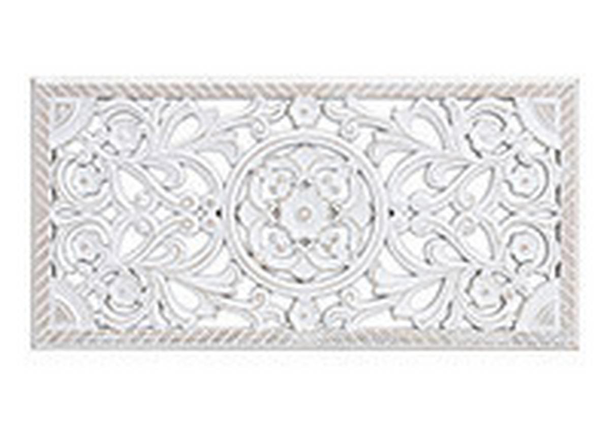 DEKORACJA ŚCIENNA 10040807 - NATURAL LIVING - biały, Basics, drewno (61/30/2cm)