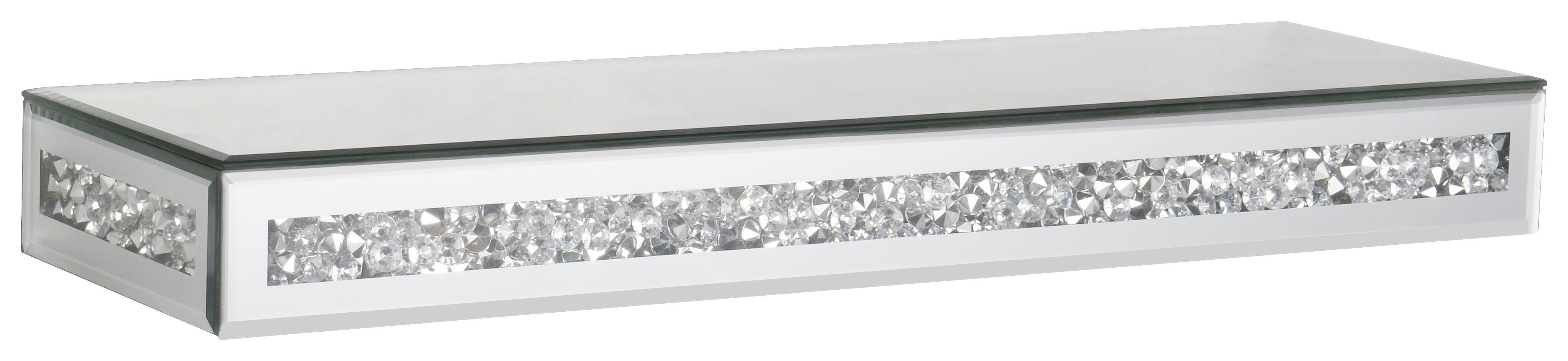 WANDBOARD ZOE -SB- - Silberfarben, LIFESTYLE, Glas/Kunststoff (50/5,5/15cm) - Mömax