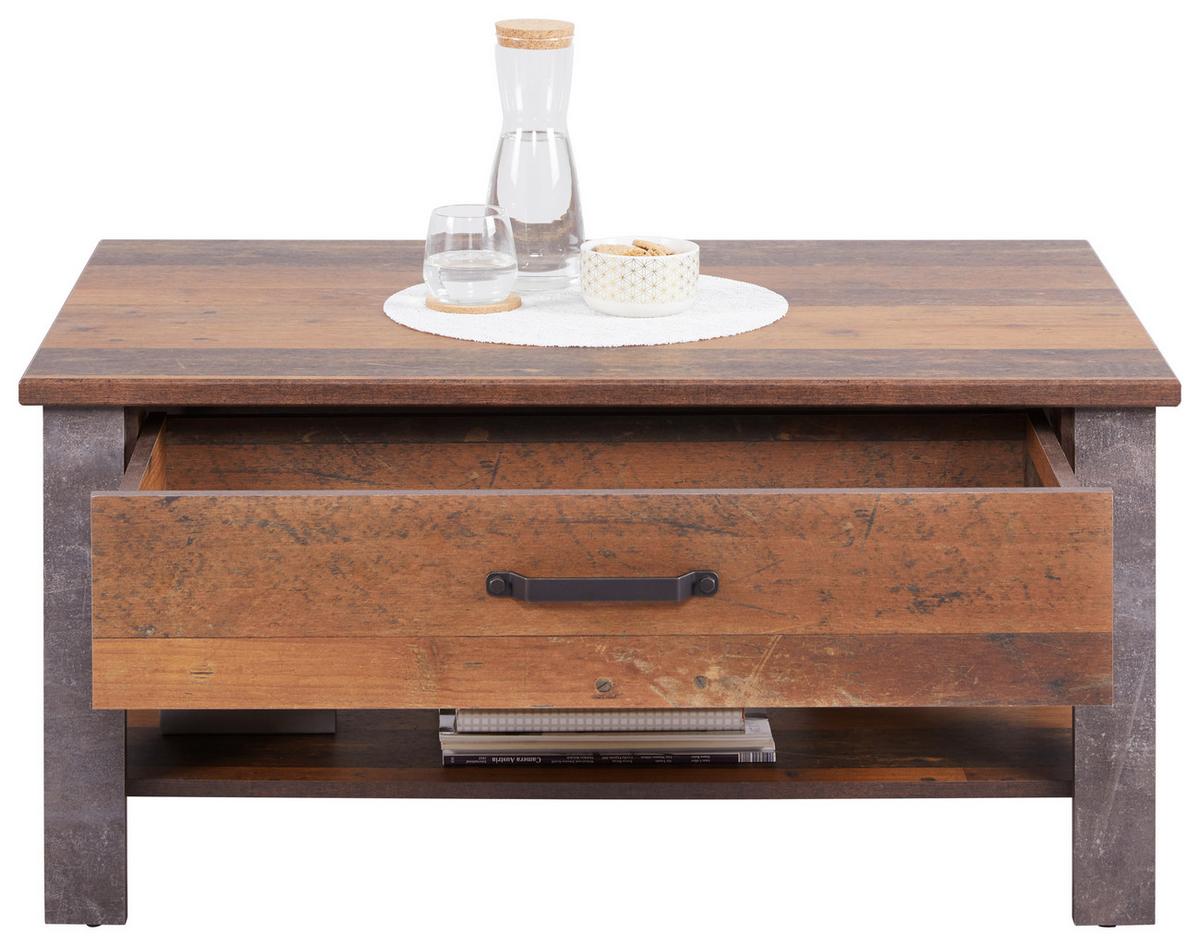 Măsuță de cafea Ontario - gri închis/culoare lemn stejar, Trend, material pe bază de lemn (101/50,5/70cm) - Modern Living