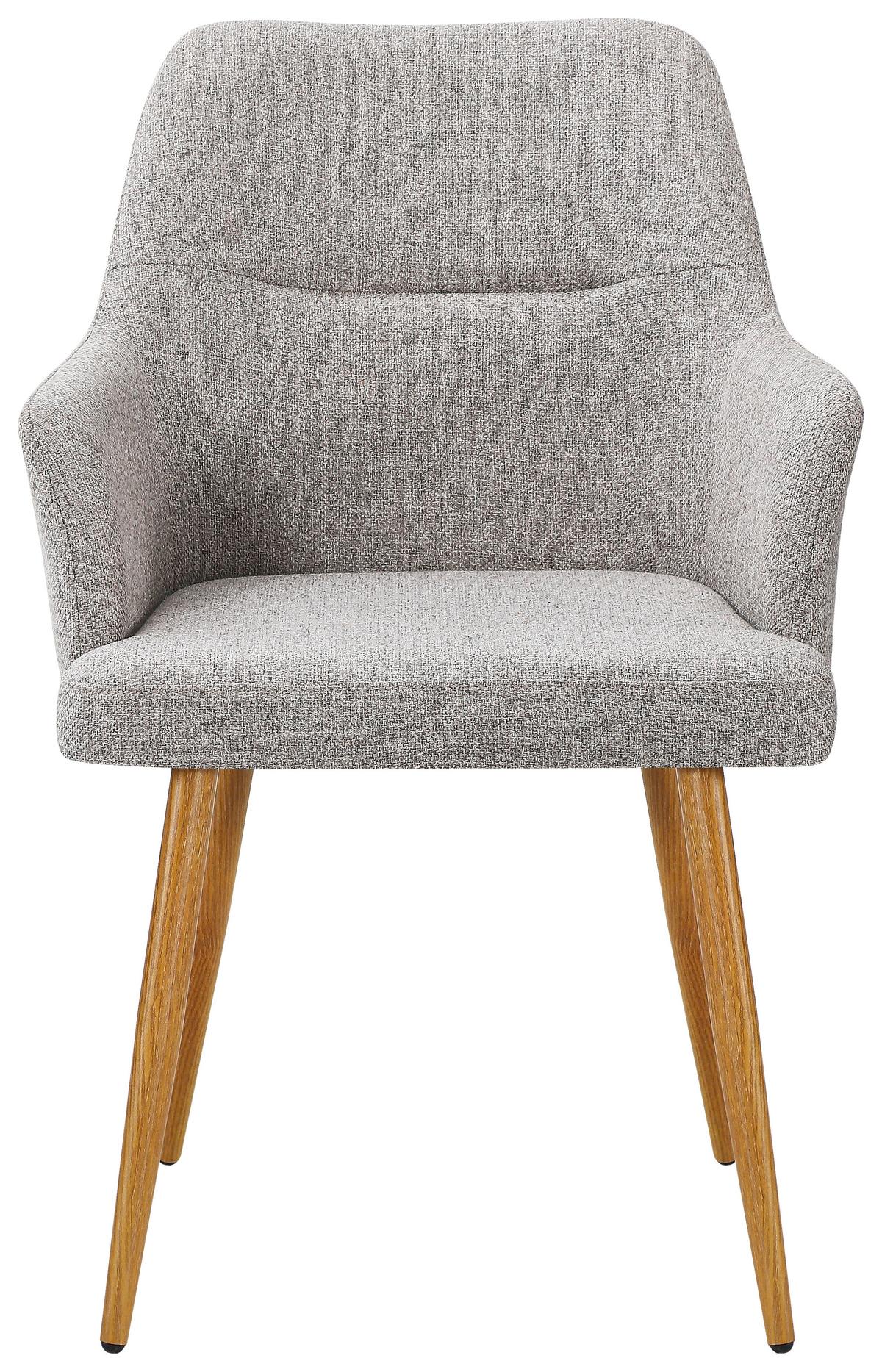 Naslanjač Inga, Videz Platna, Svetlo Rjava - svetlo rjava/barve hrasta, Trend, kovina/tekstil (57/86/63cm)
