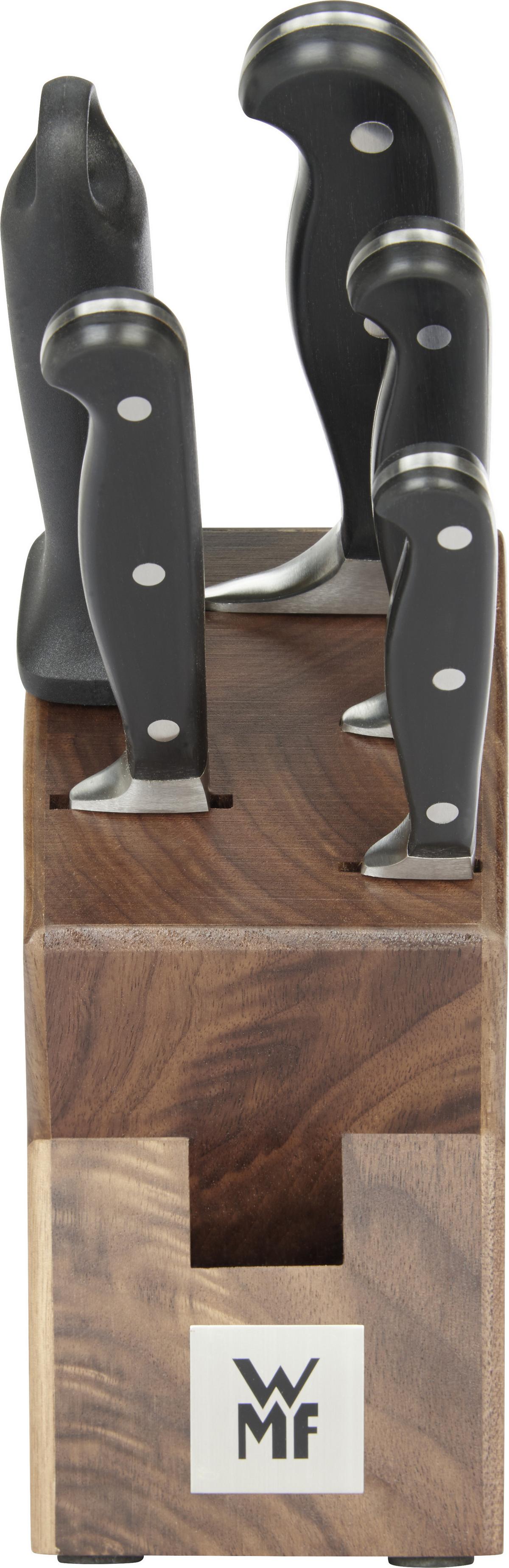 BLOK NA NOŻE 1892179992 WMF - kolor stalowy/brązowy, Basics, metal/drewno (36/19,5/14,5cm) - WMF