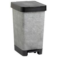 Treteimer Schwarz/grau Ca. 25l - Schwarz/Grau, Modern, Kunststoff/Metall (26/36/47cm) - Mömax