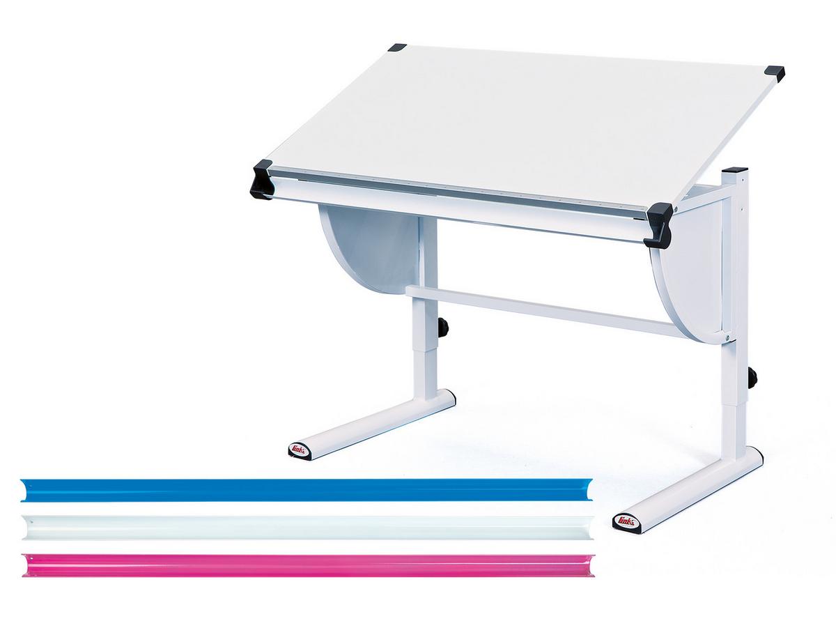 Mladinska Pisalna Miza Milo 3-In-1, Bela - modra/pink, Konvencionalno, kovina/leseni material (110/63-93/60cm) - Mömax