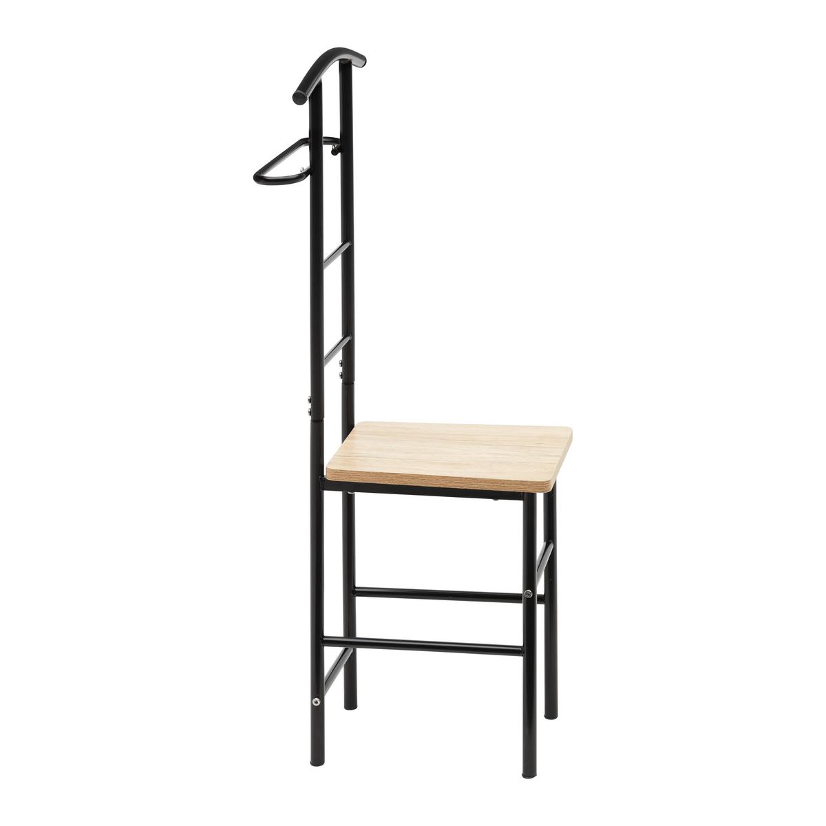 Kleiderständer in Schwarz/Eichefarben - Schwarz/Eiche San Remo, MODERN, Holzwerkstoff/Metall (46/109/46cm) - Mömax