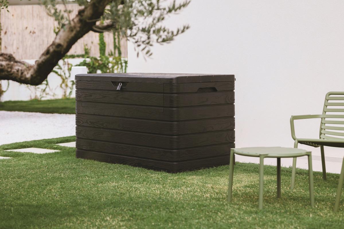 Kissenbox Dolomiti Anthrazit Kunststoff - Anthrazit, Basics, Kunststoff (146/85/82cm) - Mömax