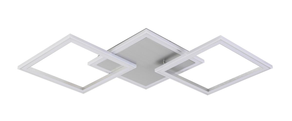 Led Mennyezeti Lámpa Qinton - alumíniumszínű, Romantik / Landhaus, műanyag/fém (95/44/7,3cm) - Premium Living