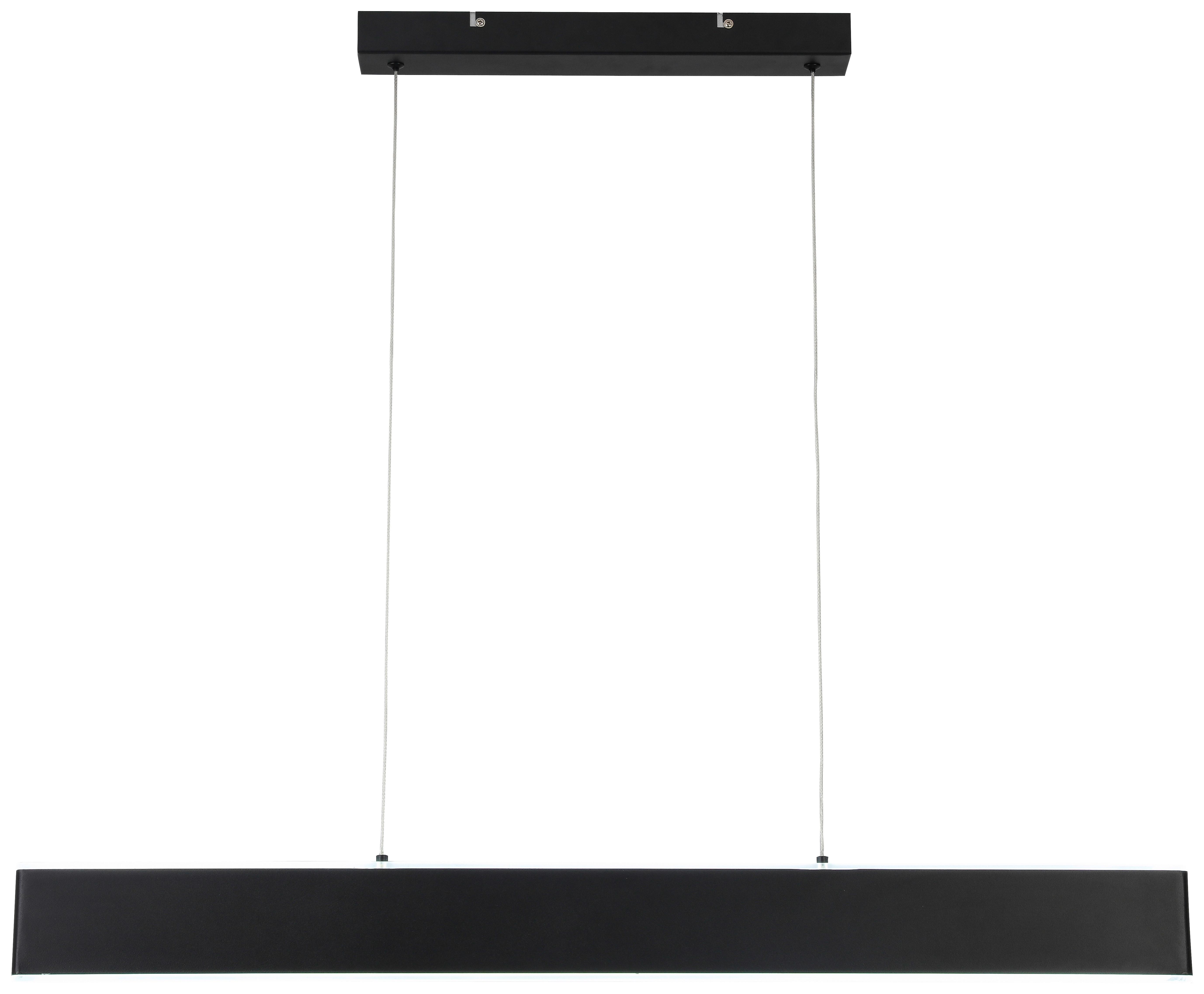 LED Függőlámpa Saki - fekete, Modern, műanyag/fém (90cm) - Premium Living
