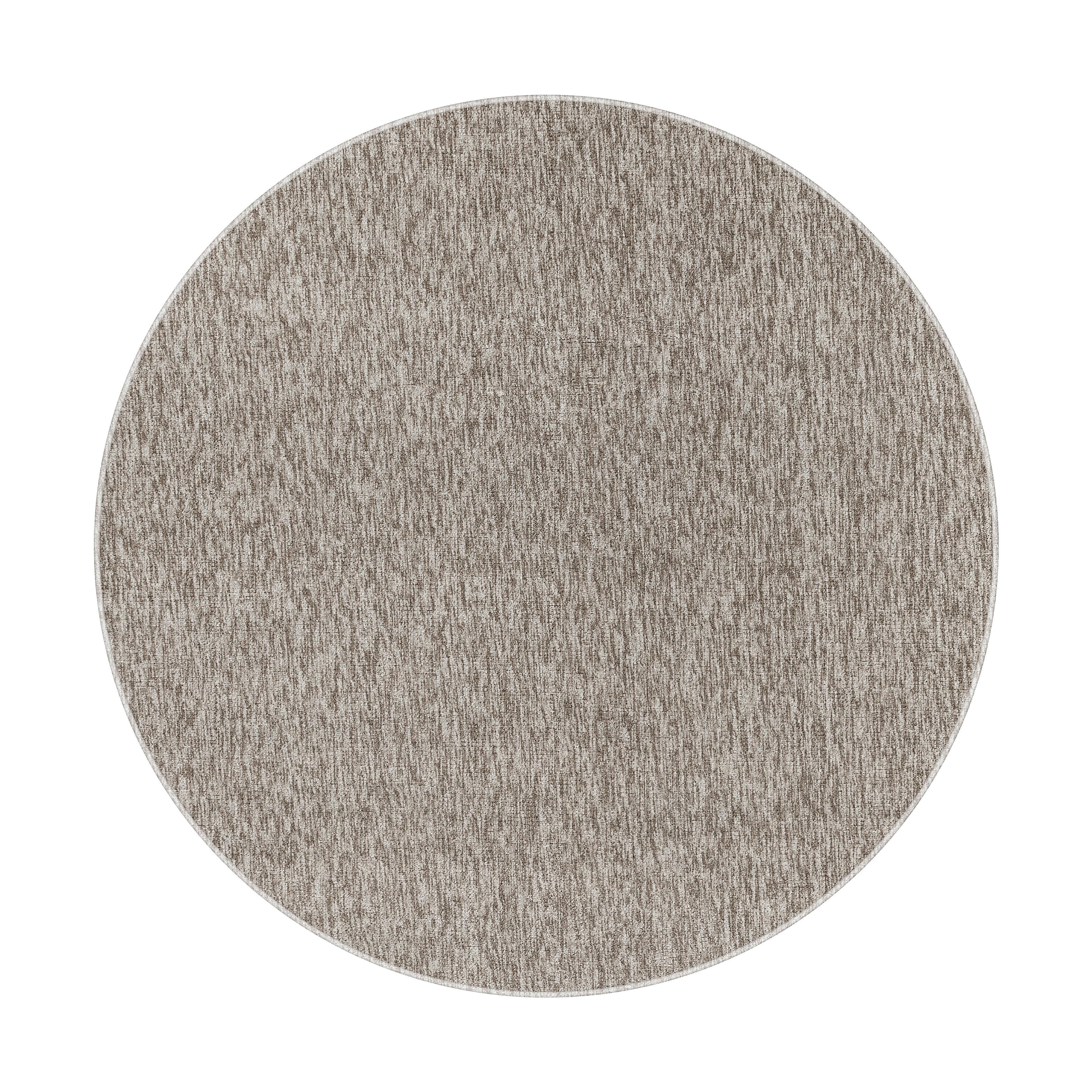 Flachwebeteppich Nizza Beige Ø ca. 120cm - Beige, Design, Textil (120/120cm) - Novel