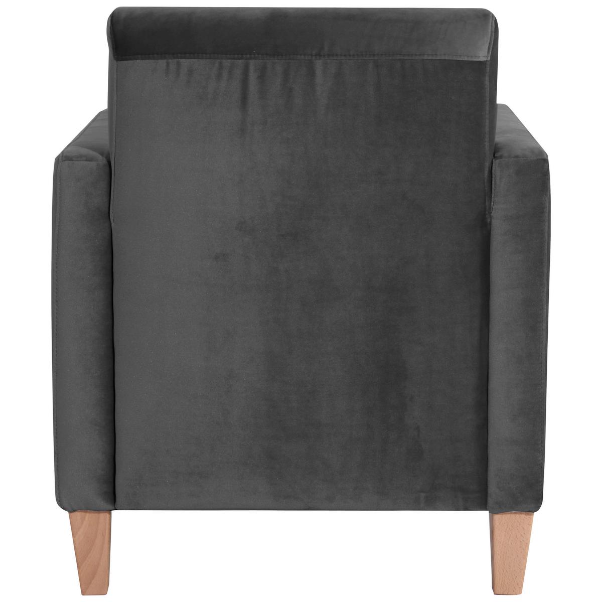 SESSEL MILLA - Anthrazit/Naturfarben, Design, Holz/Textil (71/81/70cm) - Max Winzer