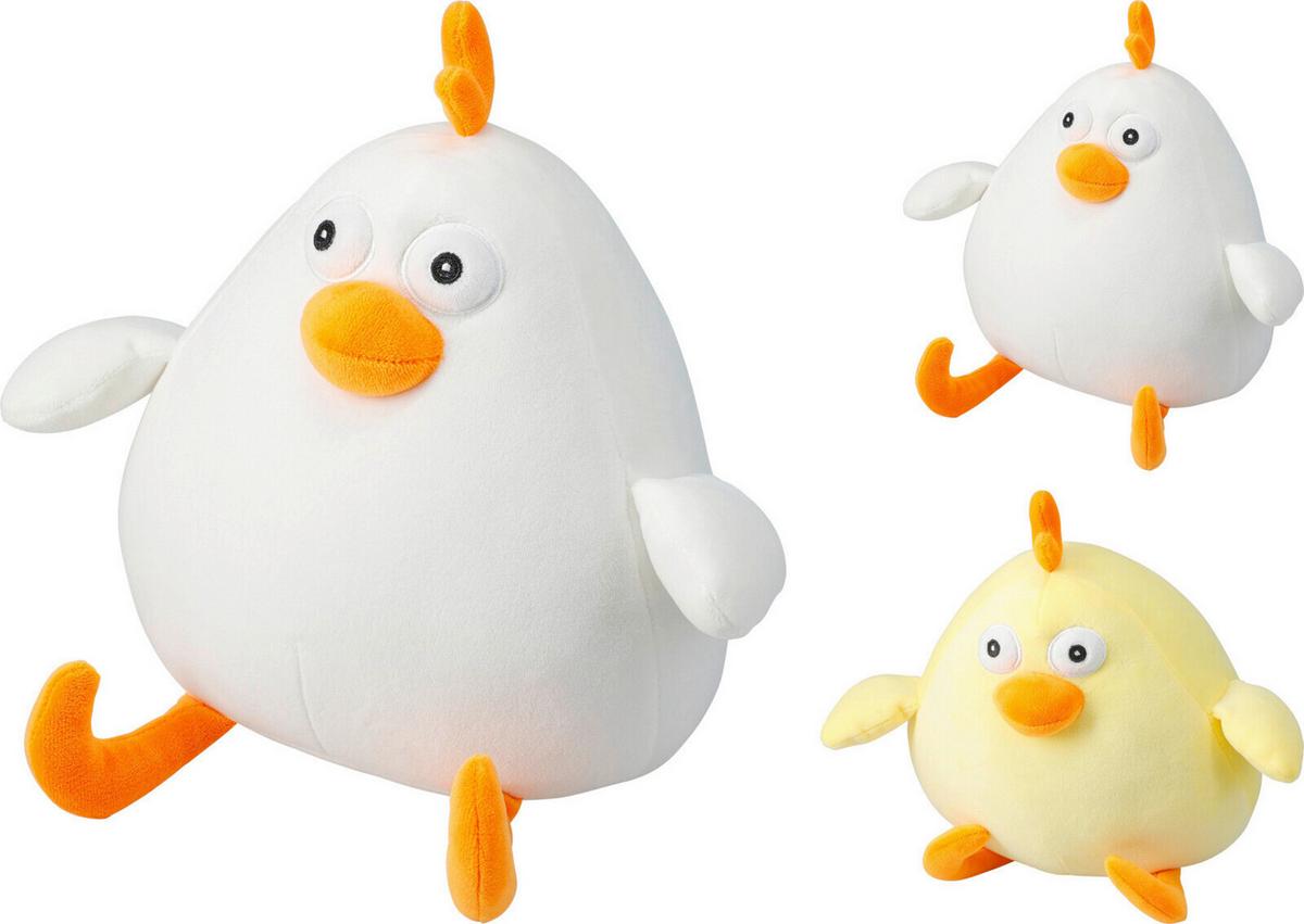 Plüss Figura Chicken - sárga/fehér, textil