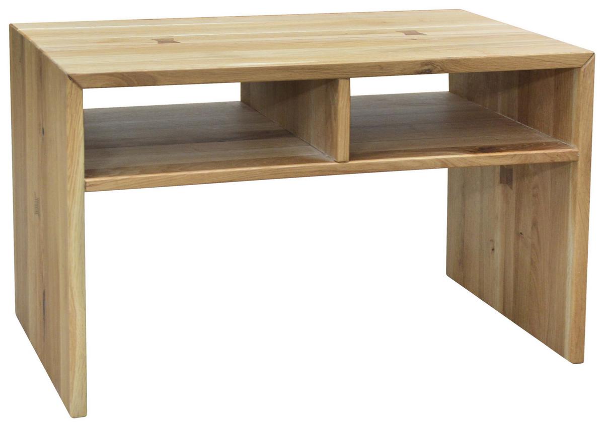 STOLIK BOCZNY RUSTICO - kolor dębowy, Natur, drewno (25/65/40cm) - Linea Natura