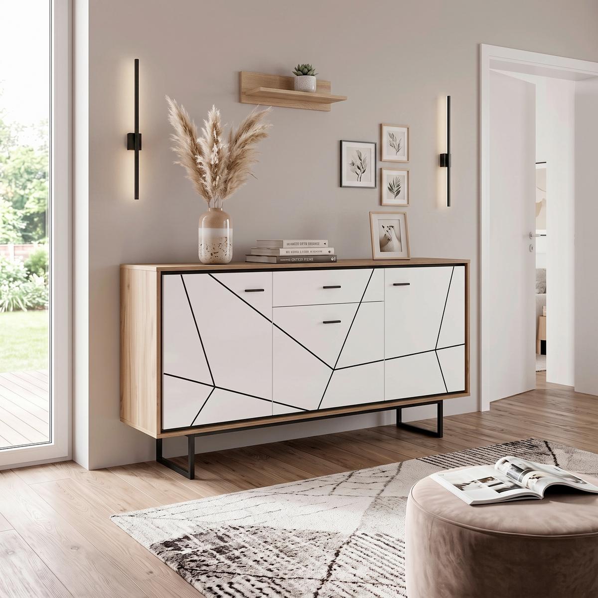 Komoda Brolo - Moderno, drvni materijal/metal (167/90/40cm) - Modern Living