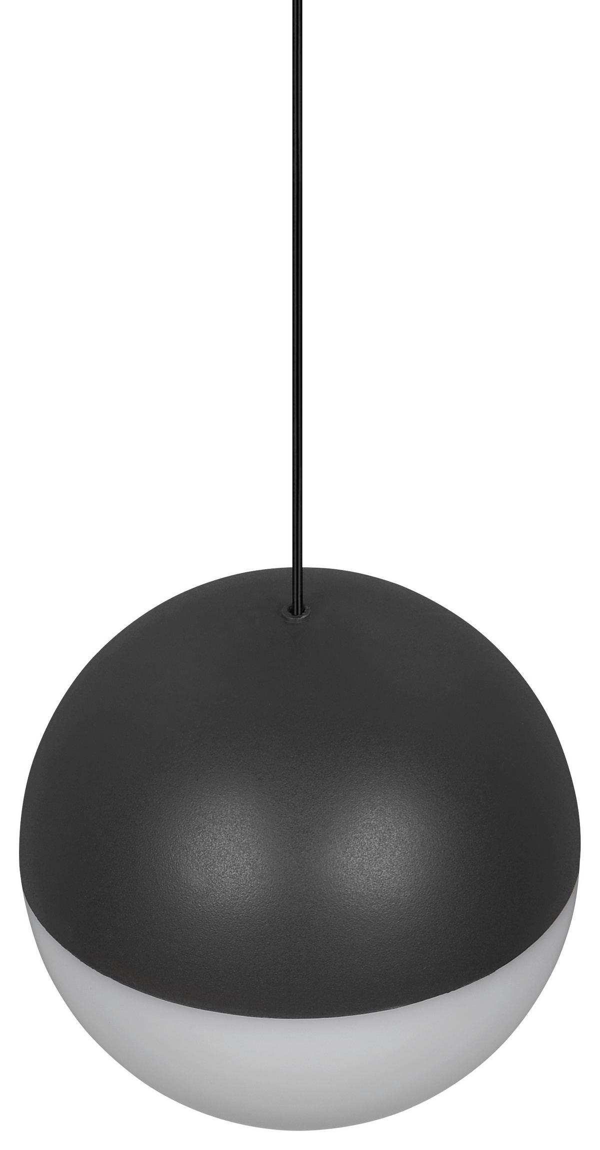 Led Függőlámpa Sestine 1 Égős - fekete/fehér, Modern, műanyag/fém (11/150cm) - Mömax